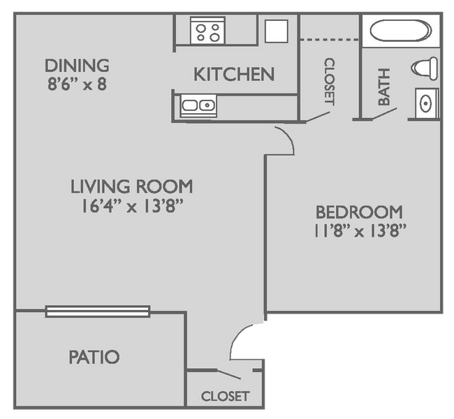 Floorplan - Brookhollow Apartments