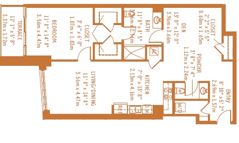 1BR/1.5BA - Midtown 4