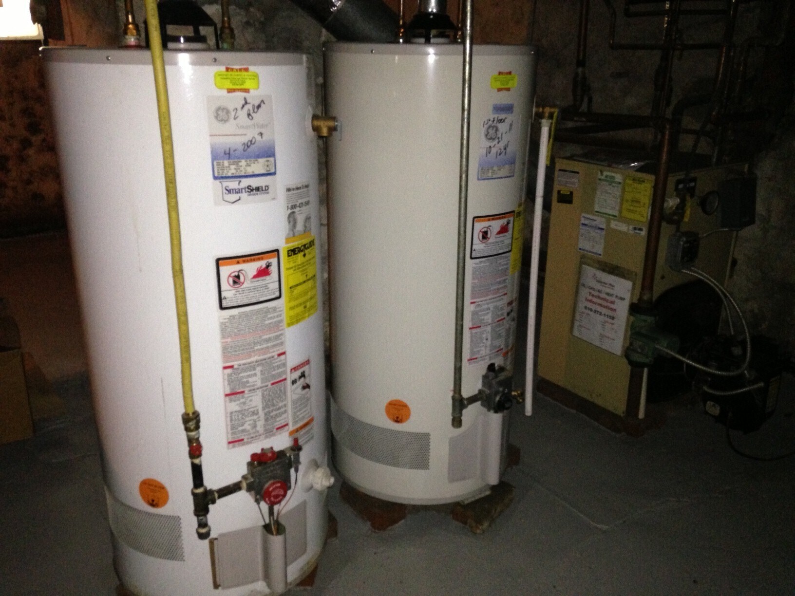 Two Gas Water Heaters - 2763 Mount Carmel Ave