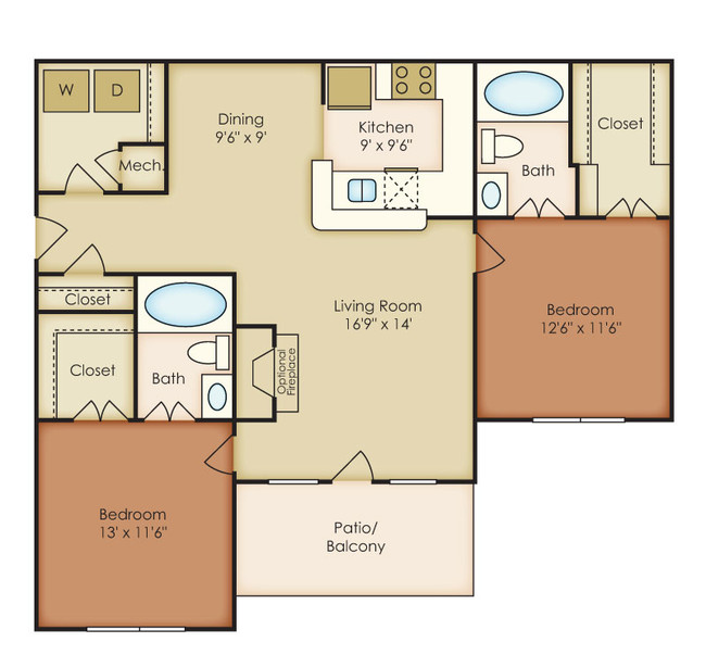 Floorplan - Crestmark Apartment Homes