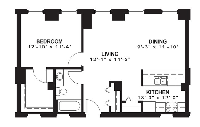 1BR/1BA - Historic Louis Joliet Apartments