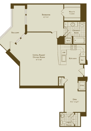 1BR/1.5BA - One Park Crest