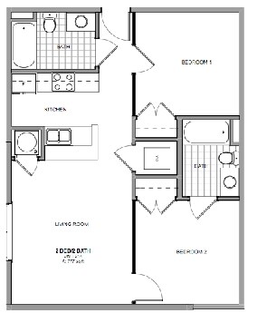 2BR/2BA - Dill Building