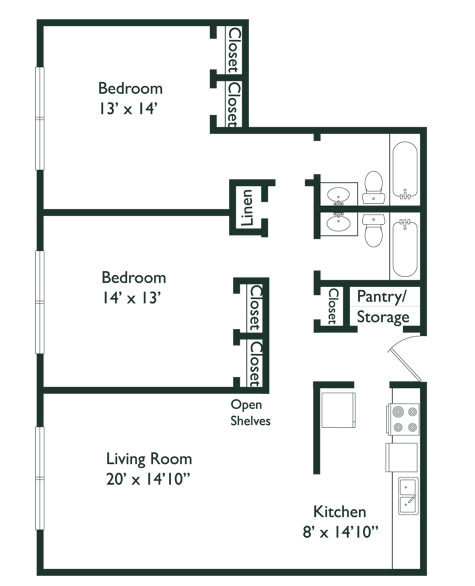 2BR/2BA - Wedgwood Apartments