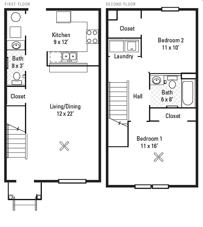 2BR/1.5BA - Liberty Green