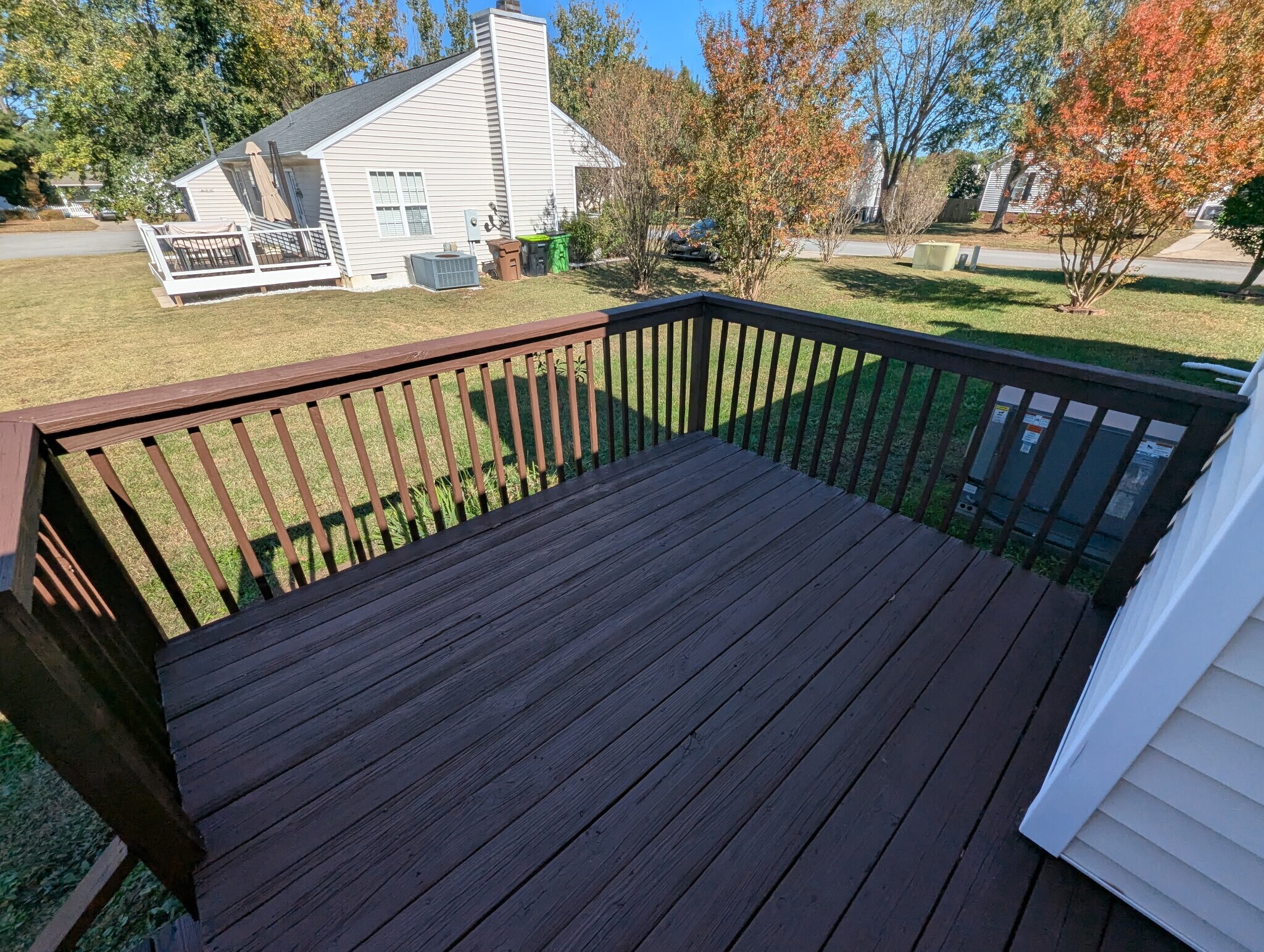 Cozy deck area perfect for morning coffee, barbecues or relaxing with family and friends - 417 Flagg Rd