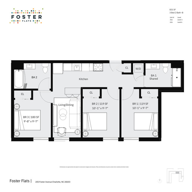 Floorplan - Foster Flats