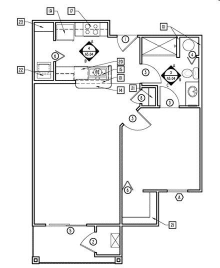 1BR/1BA - Royal Palms Senior