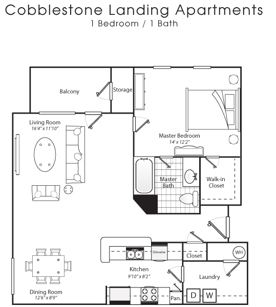 1BR/1BA - Cobblestone Landing