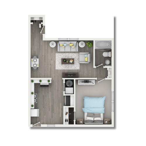 1A - 710 SQ.FT - Flats at East Atlanta