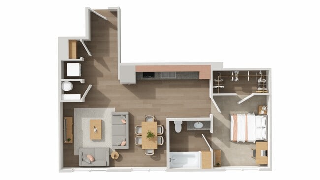 A4: 1BD | 1BA | 526 SF - The Den