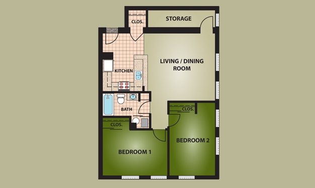 2BR/1BA - The Landings at Maysville High School