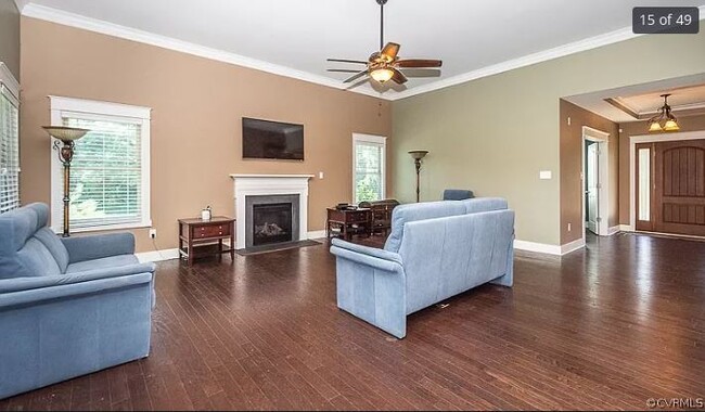 living room fireplace - 8445 Colemanden Dr