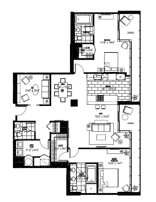 2BR/2.5BA - Signature Place Tower