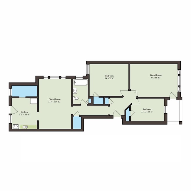 Floorplan - 4859 S. Champlain Avenue