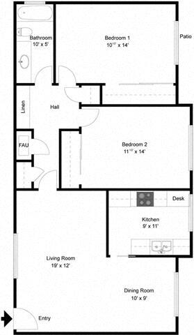 Floorplan - Monticello Apartments
