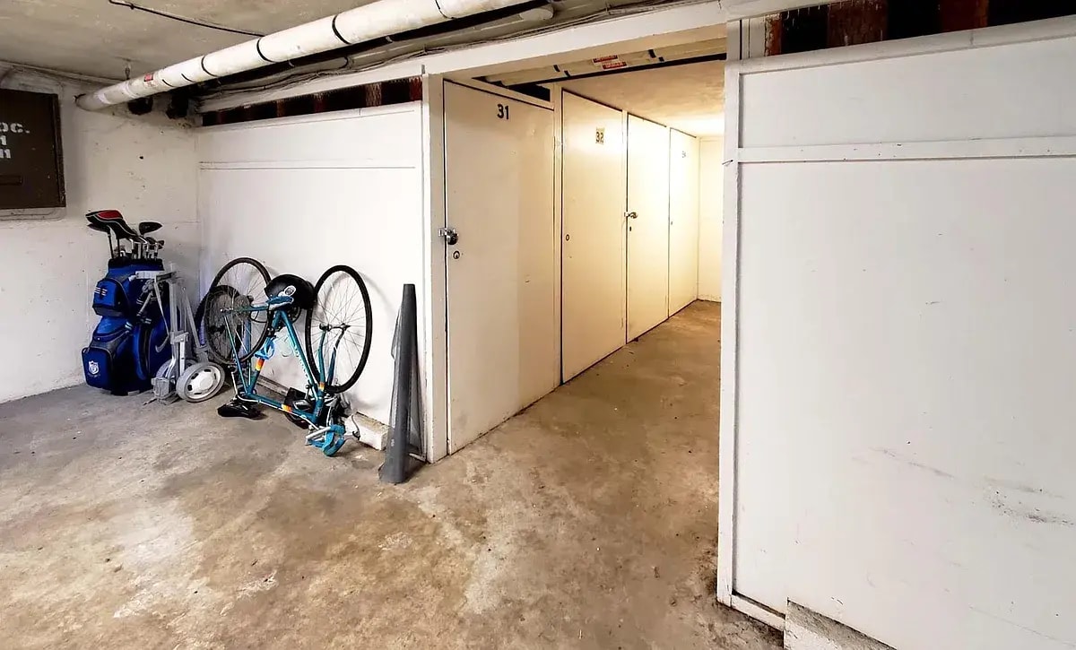 Shared storage room for bicycles and kayaks. Includes a private lockable storage unit - 6821 NE Broadway