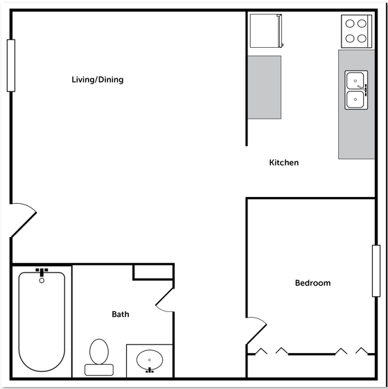 One Bedroom Apartment in Denton, TX - Residences at The Union