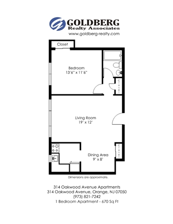 1BR/1BA - 314 Oakwood (Manlow Corp.)