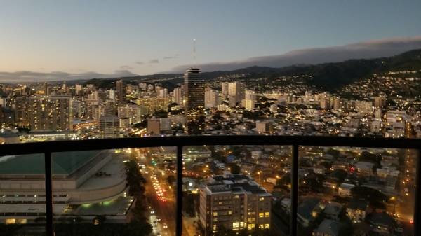 Night city view. - 1837 Kalakaua Ave