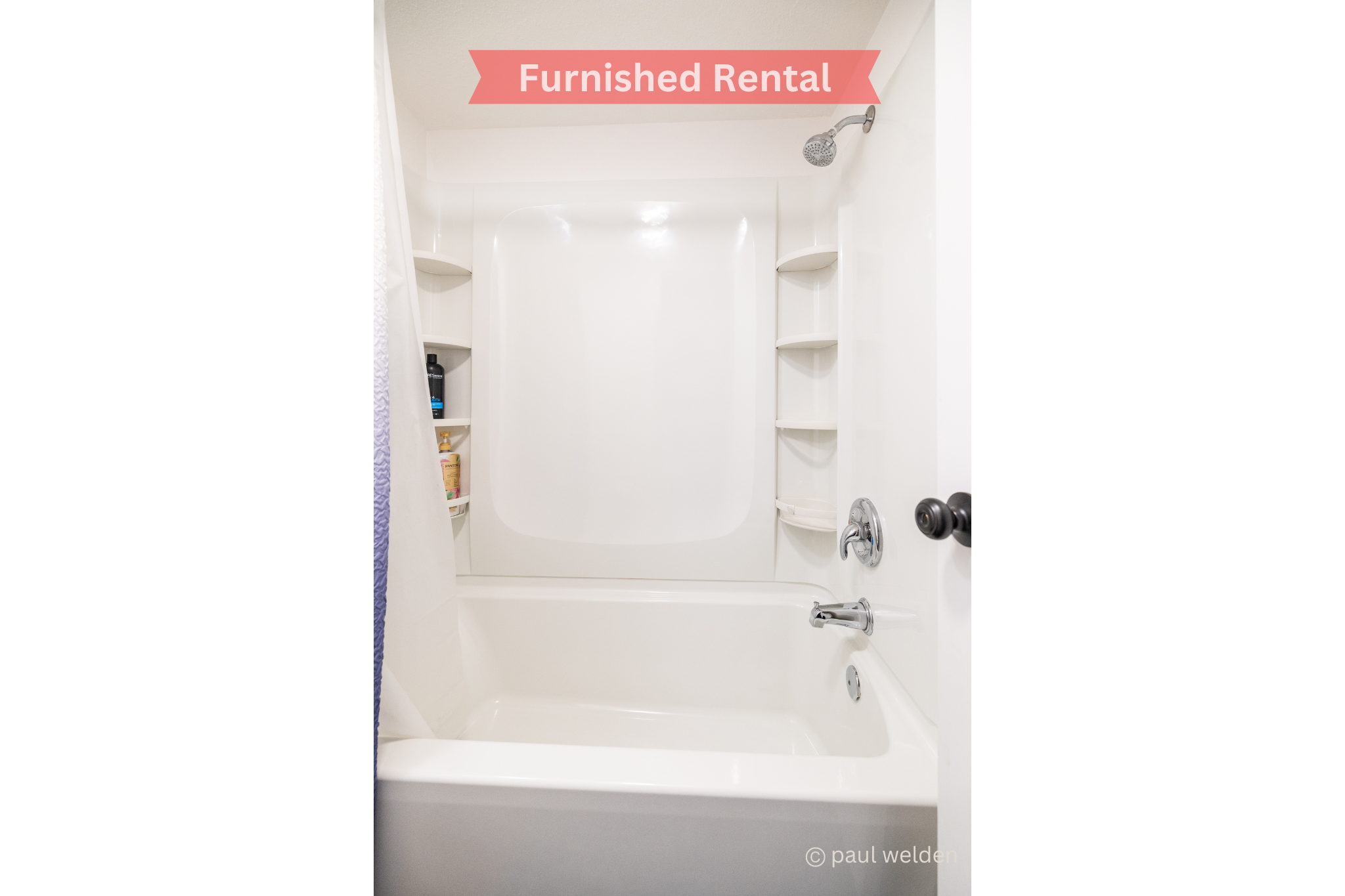 Large shower/bath (now with handheld showerhead) - 1111 E University Dr