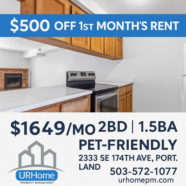 Building Photo - $500 1st Months rent $1649 2bd 1.5ba Beautiful Townhouse In SE Portland