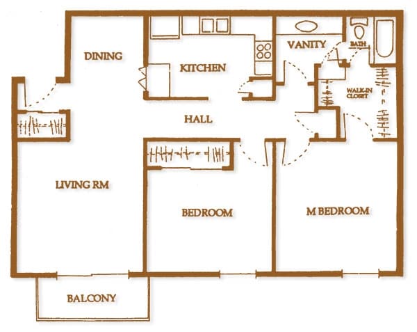 2BR/1BA - Canterbury Apartments