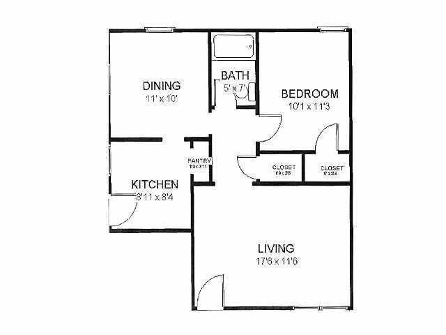 Floorplan - 425-431 N. Humphrey Ave.