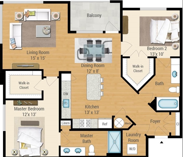 Floorplan - Aqua on the Levee