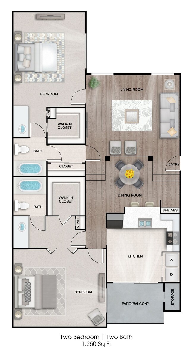 Floorplan - Villas at Cantamar Apartments