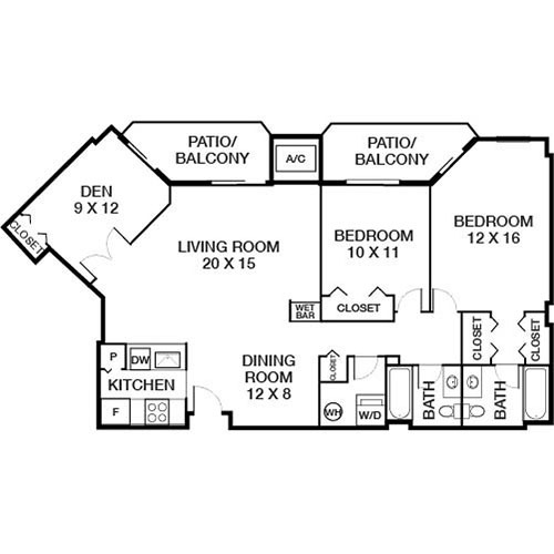 Floorplan - Elm Creek Apartments