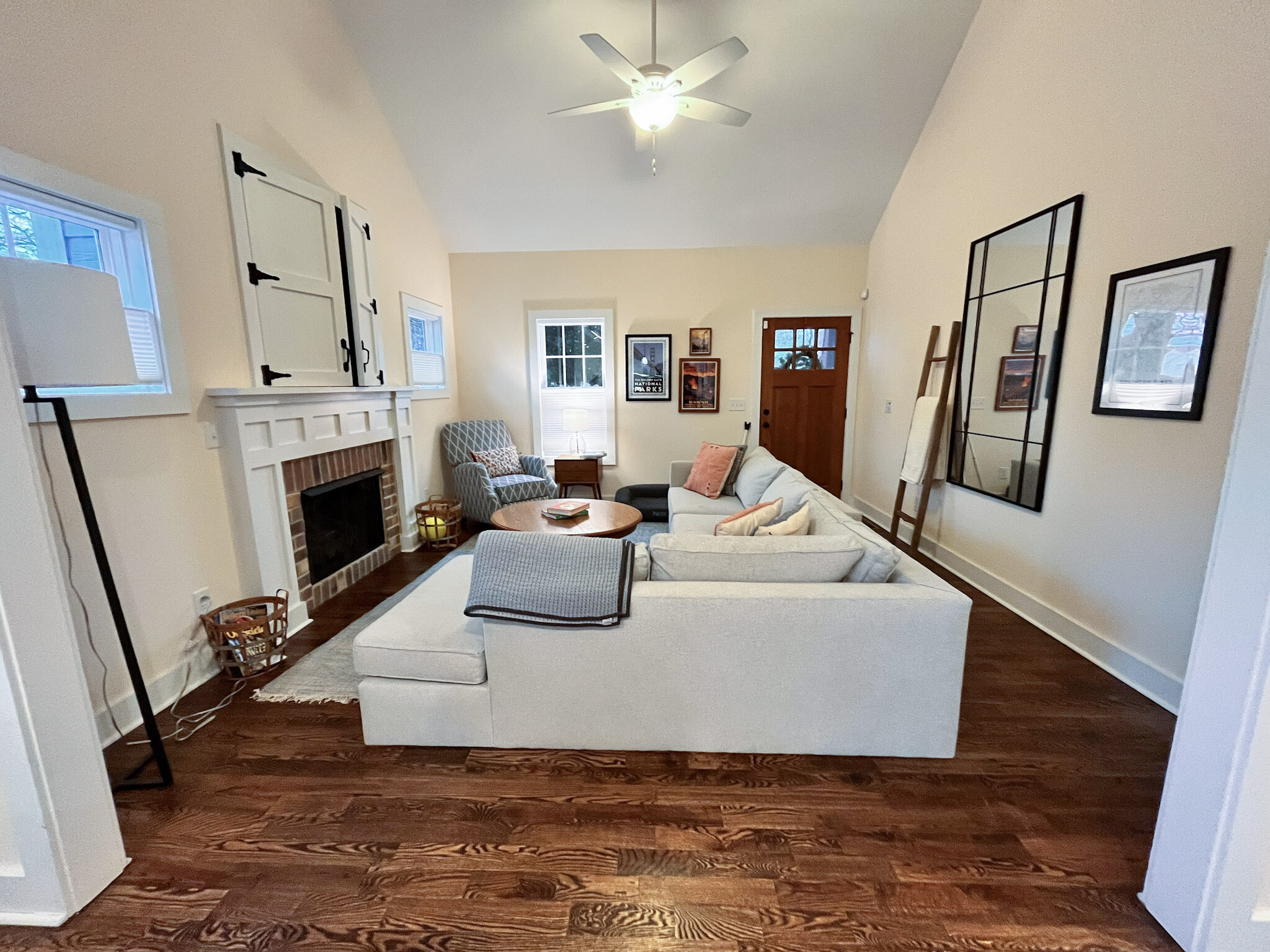 Living room with fireplace - 426 Sheldon Rd