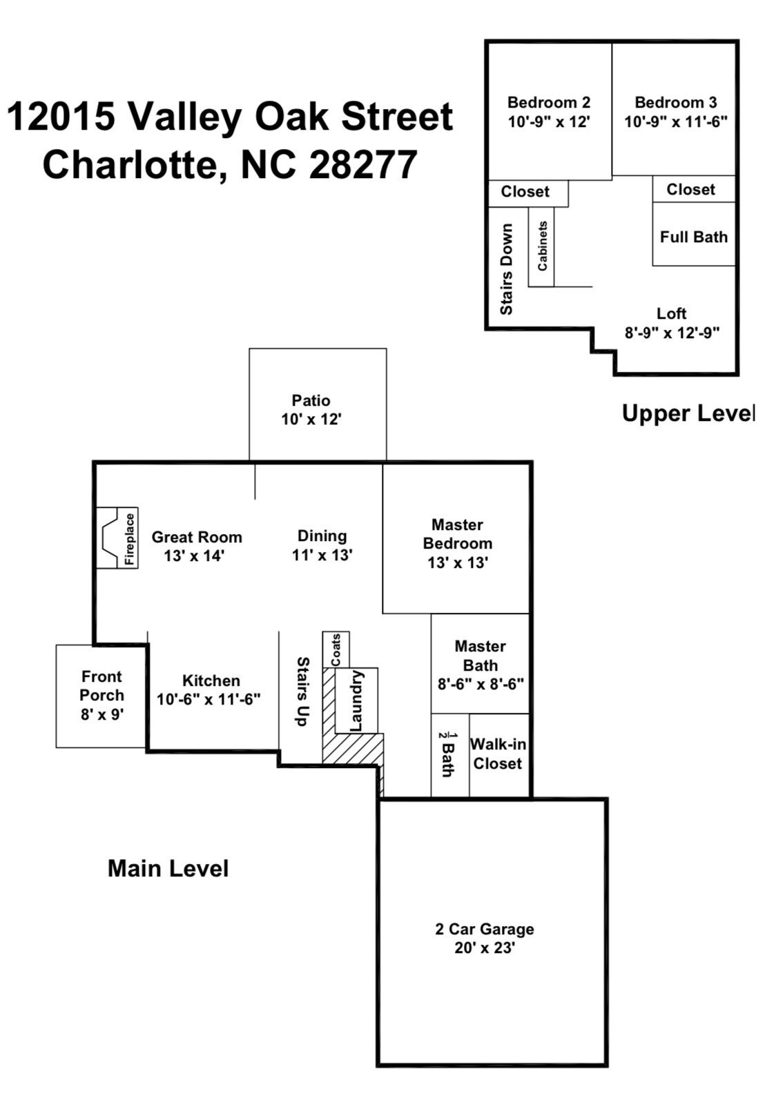 Floor plans - 12015 Valley Oak St