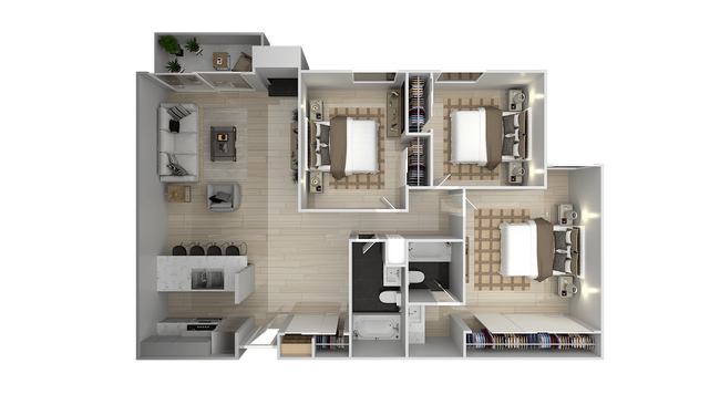 Floorplan - City View Apartments at Warner Center