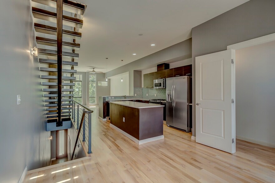 Dinning area and kitchen. - 2345 Walnut Street Unit 17