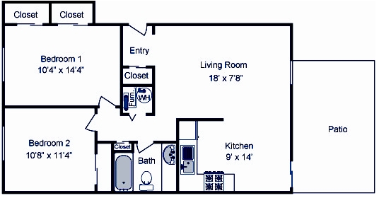 2BR/1BA - Cloverleaf Apartments & Townhomes