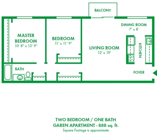 2BR/2BA - Park City South Apartments