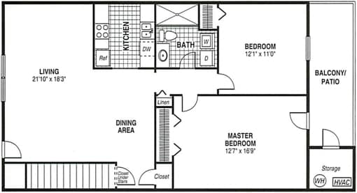 2 bedroom Garden - Colonial Apartments