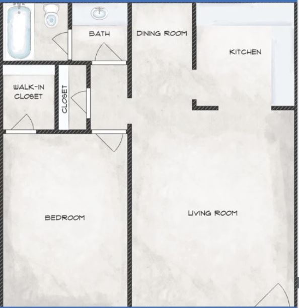 1bdrm Floor Plan - Eden Rock