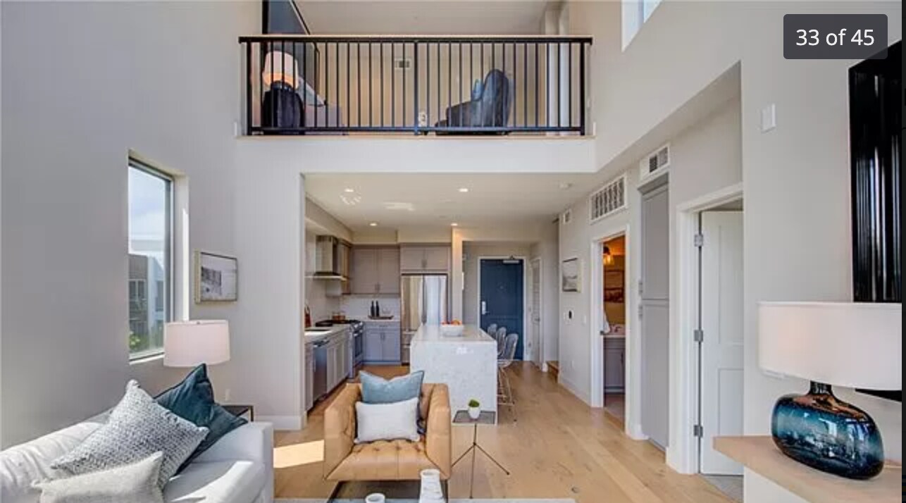 view of loft and kitchen - 1920 S Pacific Coast Hwy