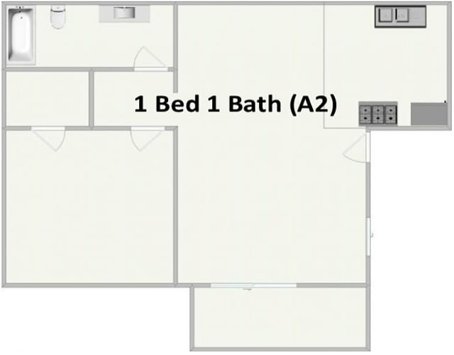 One Bed, One Bath 629 Square Feet - Sterling Heights (OK)