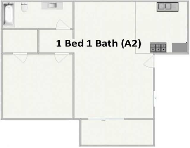 One Bed, One Bath 629 Square Feet - Sterling Heights