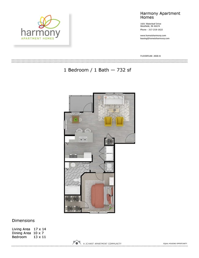 Aria B (U10B) 1.1.jpg - Harmony Apartment Homes
