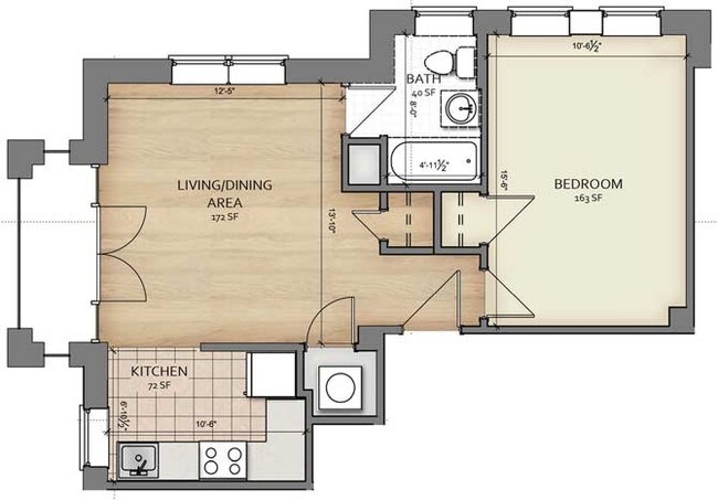 1 BEDROOM/ BALCONY - Dahlgreen Courts