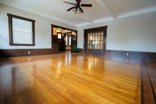 Living area with original pocket doors - 2406 P St