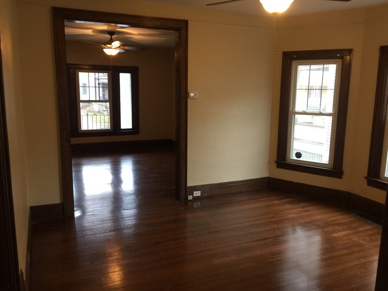 Dining room into living room - 100 Claremont Ave