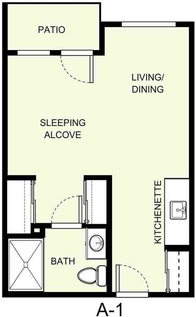 Floor Plan A-1 - Pearl Crossing