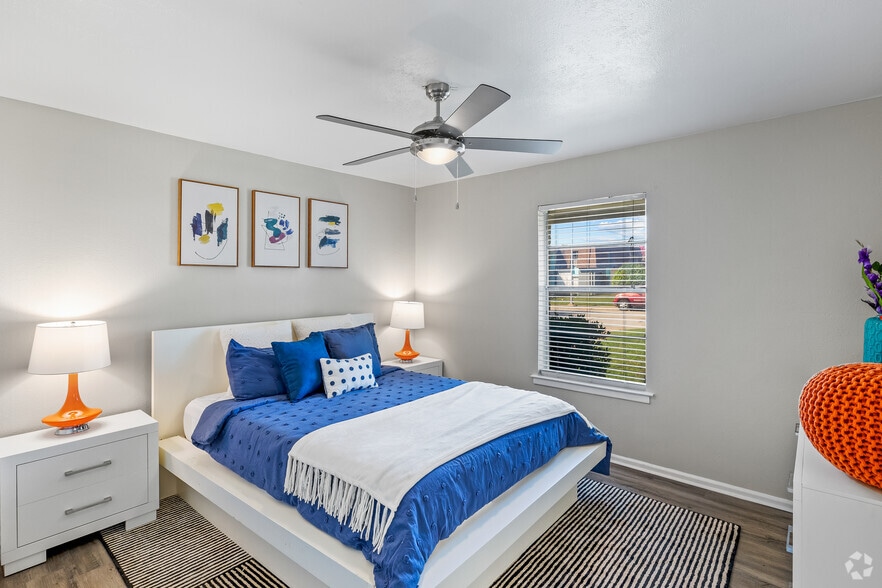 Primary Bedroom - The Hayes Apartments