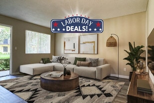 1 BR, 1 BA - Living Room - Orange Terrace Apartments