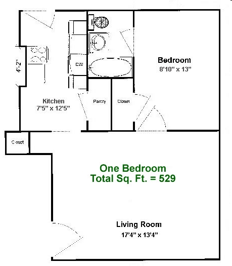 1BR/1BA - Landmark Square Apartments